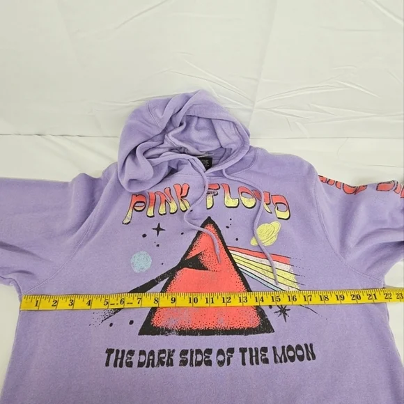Pink Floyd Dark Side Of The Moon Hooded Sweatshirt In Jasper Purple Sz Med NWT - Picture 7 of 9